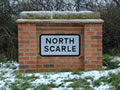 One of four Village signs donated by Fleetman Construction at North Scarle, Lincoln